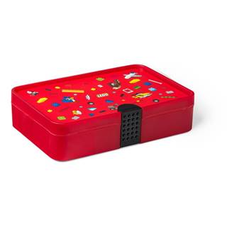 LEGO® Červený úložný box s priehradkami  Iconic, značky LEGO®