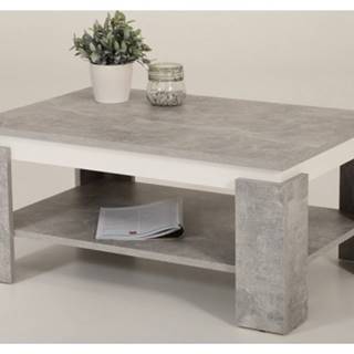 ASKO - NÁBYTOK Konferenčný stolík Tim, šedý beton/biely, značky ASKO - NÁBYTOK