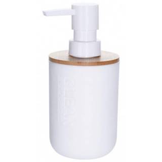 ASKO - NÁBYTOK Kúpeľňový dávkovač mydla biely/bambus, značky ASKO - NÁBYTOK