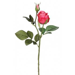 ASKO - NÁBYTOK Umelá kvetina Ruža 46 cm, ružová, značky ASKO - NÁBYTOK