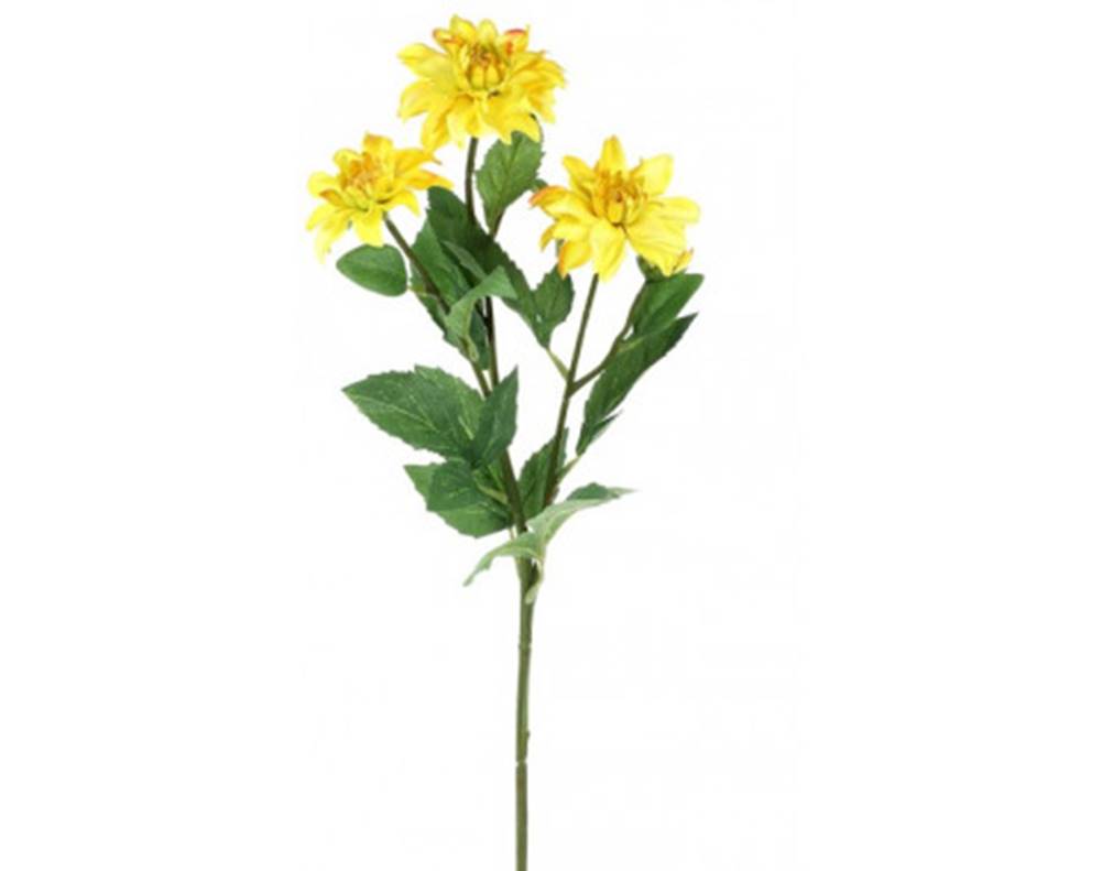 ASKO - NÁBYTOK Umelá kvetina Georgína 75 cm, žltá, značky ASKO - NÁBYTOK
