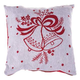 Dakls Bielo-červená obliečka na vankúš s vianočným motívom , 40 x 40 cm, značky Dakls