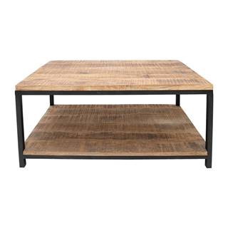 LABEL51 Čierny konferenčný stolík s doskou z mangového dreva  Vintage XL, značky LABEL51