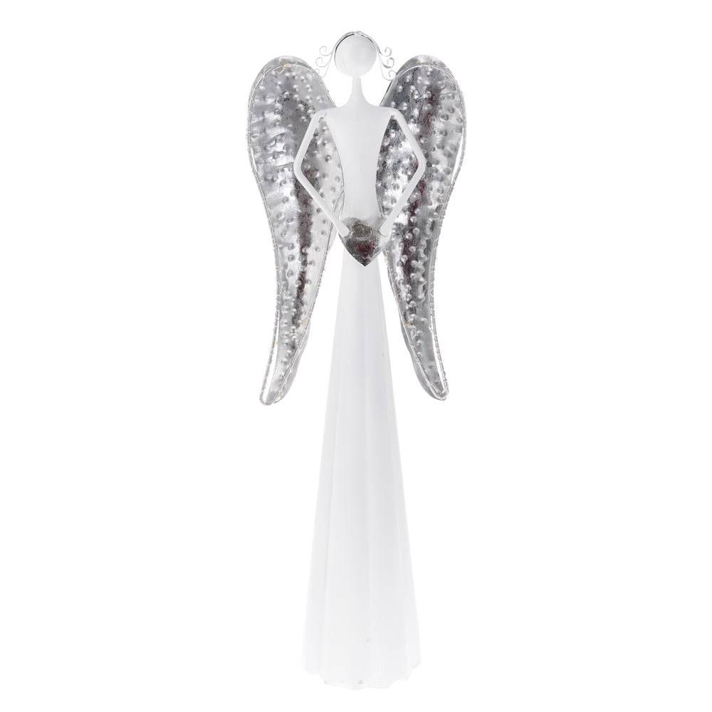 Dakls Kovová soška anjela s LED svetlom , výška 49 cm, značky Dakls