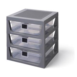LEGO® Sivý organizér s 3 zásuvkami  Storage, značky LEGO®
