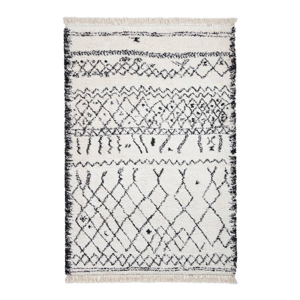 Think Rugs Bielo-čierny koberec  Boho Lami Black & White, 160 × 230 cm, značky Think Rugs