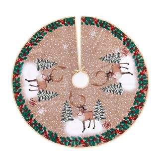 Unimasa Hnedý okrúhly koberec pod vianočný stromček Casa Selección, ø 100 cm, značky Unimasa
