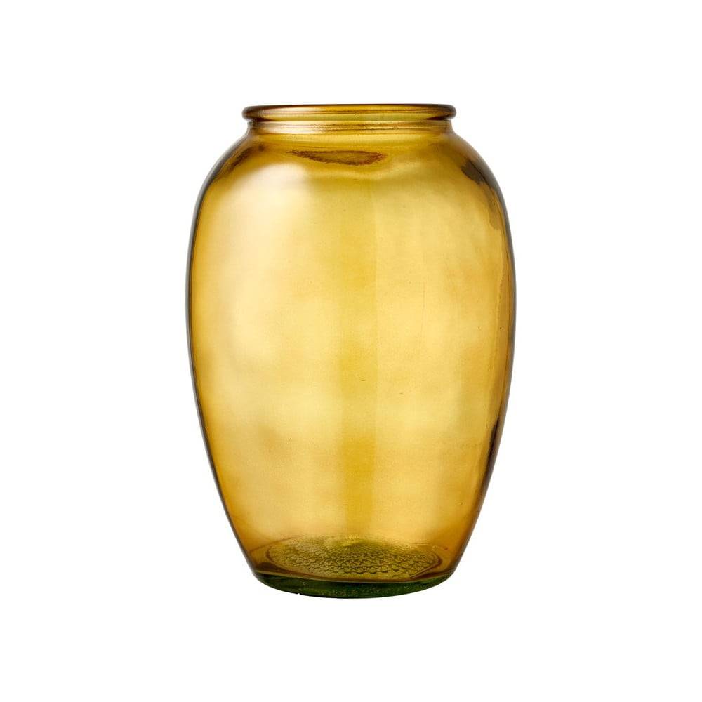 Bitz Žltá sklenená váza  Kusintha, ø 17,5 cm, značky Bitz