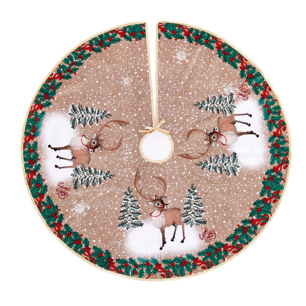 Unimasa Hnedý okrúhly koberec pod vianočný stromček Casa Selección, ø 120 cm, značky Unimasa