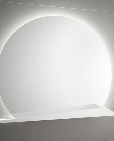 Zrkadlo s LED osvetlením s poličkou Sunrise Salgar 80x80 cm biela 83965B