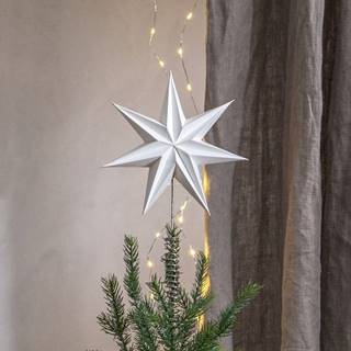 Biela svetelná špička na vianočný stromček Isa - Star Trading
