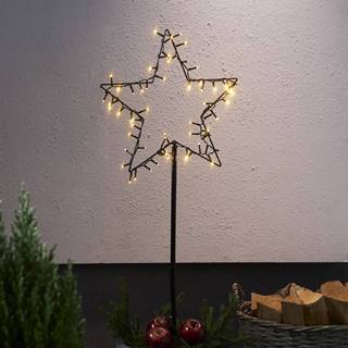 Čierna vianočná svetelná dekorácia Spiky - Star Trading