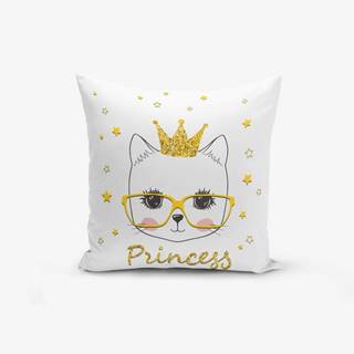 Minimalist Cushion Covers Obliečka na vankúš s prímesou bavlny  Princess Cat Modern, 45 × 45 cm, značky Minimalist Cushion Covers