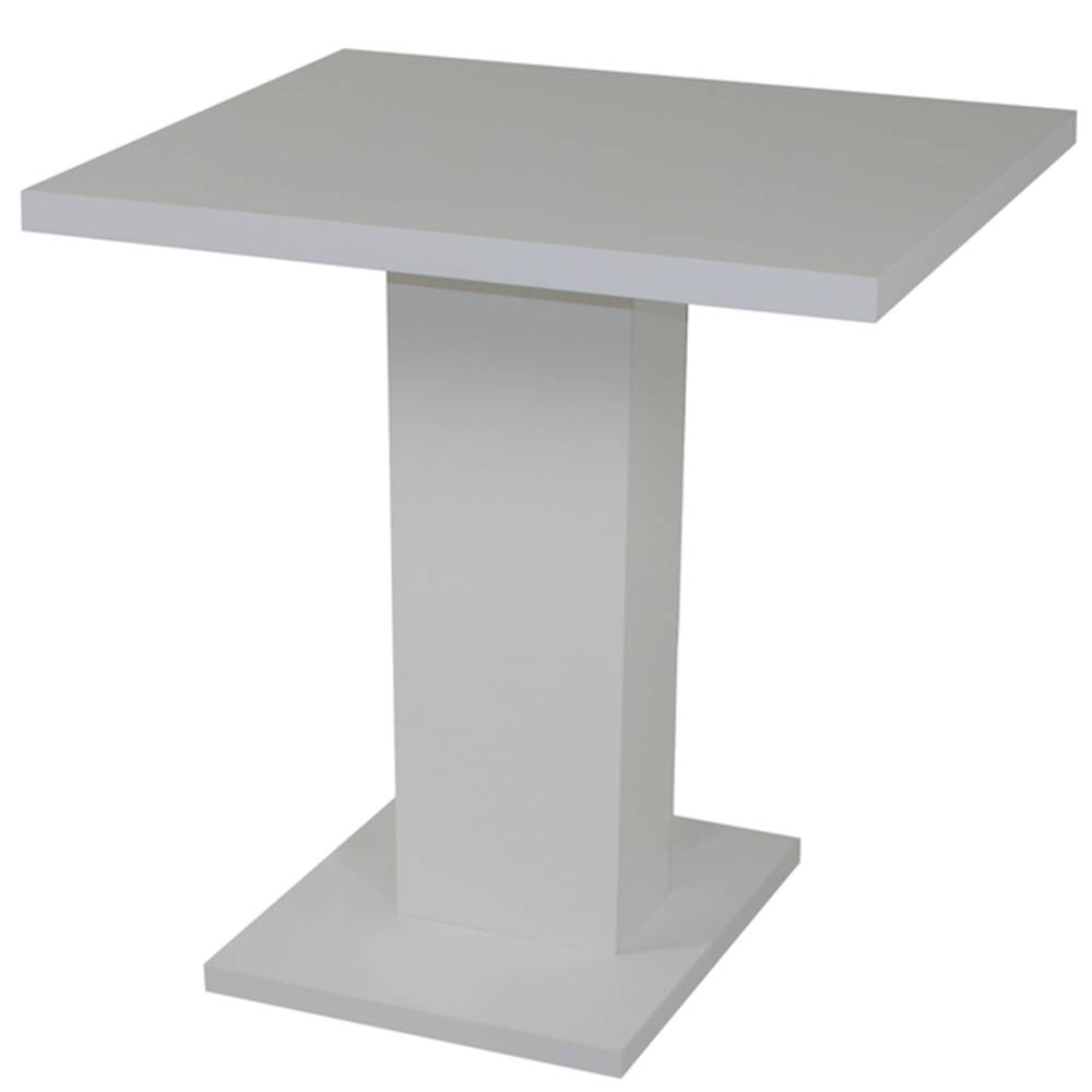 Sconto Jedálenský stôl SHIDA biela, šírka 90 cm, značky Sconto