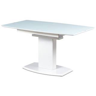Sconto Jedálenský stôl s rozkladom MALAVA biela vysoký lesk, značky Sconto