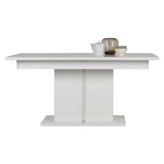 Jedálenský stôl IVONA biela, rozkladací 160-200 cm