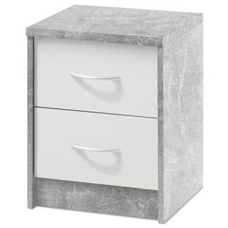 Nočný stolík OPTIMUS 38-009 biela/betón