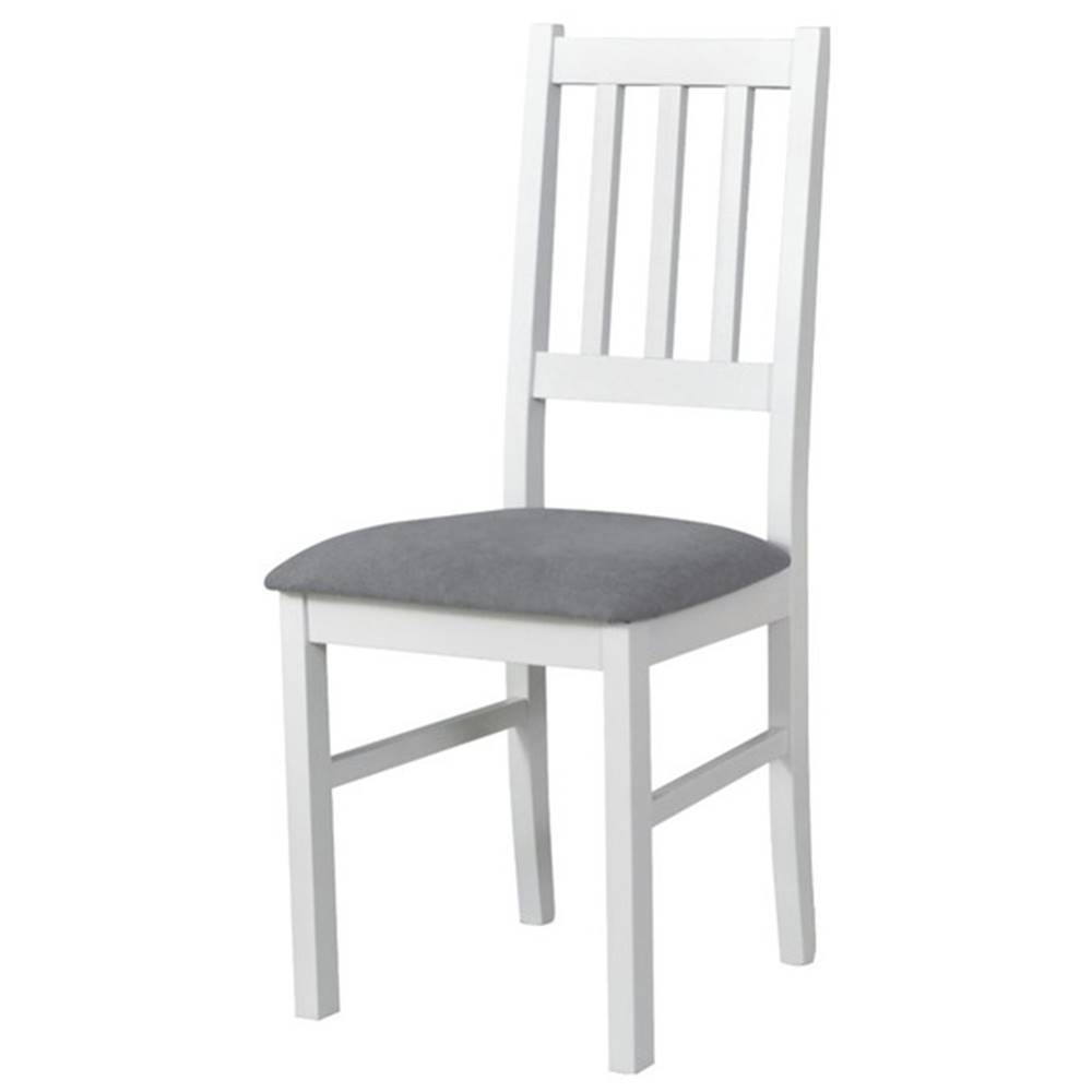 Sconto Jedálenská stolička BOLS 4 biela/svetlosivá, značky Sconto