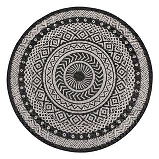 Ragami Čierno-sivý vonkajší koberec  Round, ø 120 cm, značky Ragami