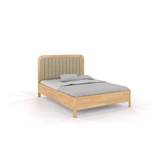 Skandica Tmavá prírodná dvojlôžková posteľ z bukového dreva  Visby Modena, 140 x 200 cm, značky Skandica