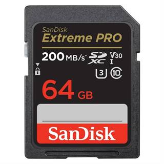 Sandisk SANDISK EXTREME PRO 64 GB SDXC MEMORY CARD 200 MB/S A 90 MB/S, UHS-I, CLASS 10, U3, V30, značky Sandisk