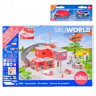 Siku SIKU SIKUWORLD - POZIARNA STANICA S HASICSKYM AUTOM /55081656/, značky Siku