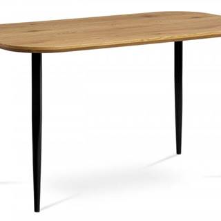 AUTRONIC  MDT-600 OAK jedálenský stôl, MDF doska dekor dub, čierny kov, značky AUTRONIC