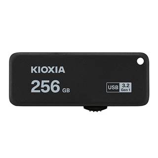 KIOXIA Kioxia USB flash disk, USB 3.0, 256GB, Yamabiko U365, Yamabiko U365, čierny, LU365K256GG4, značky KIOXIA