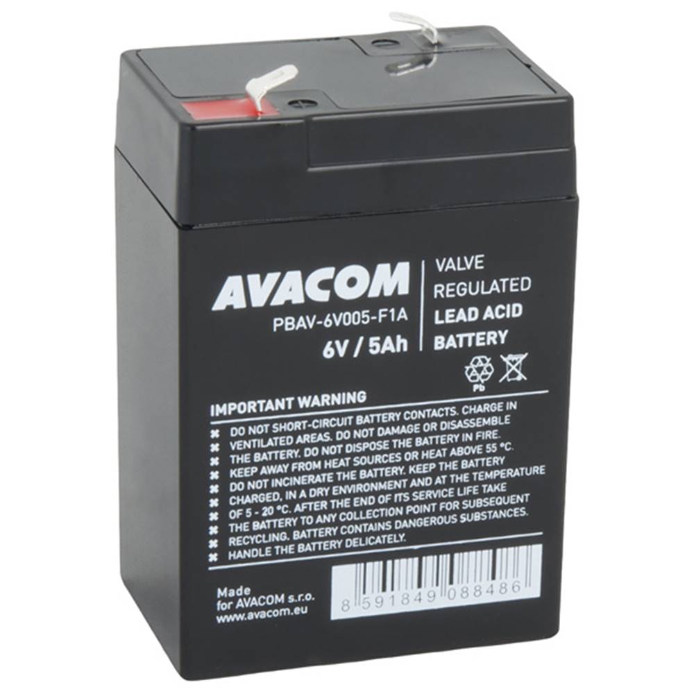 Avacom  batéria 6V, 4,5Ah, PBAV-6V005-F1A, značky Avacom