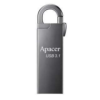 Apacer USB flash disk, USB 3.0, 32GB, AH15A, strieborný, AP32GAH15AA-1, USB A, s karabinkou