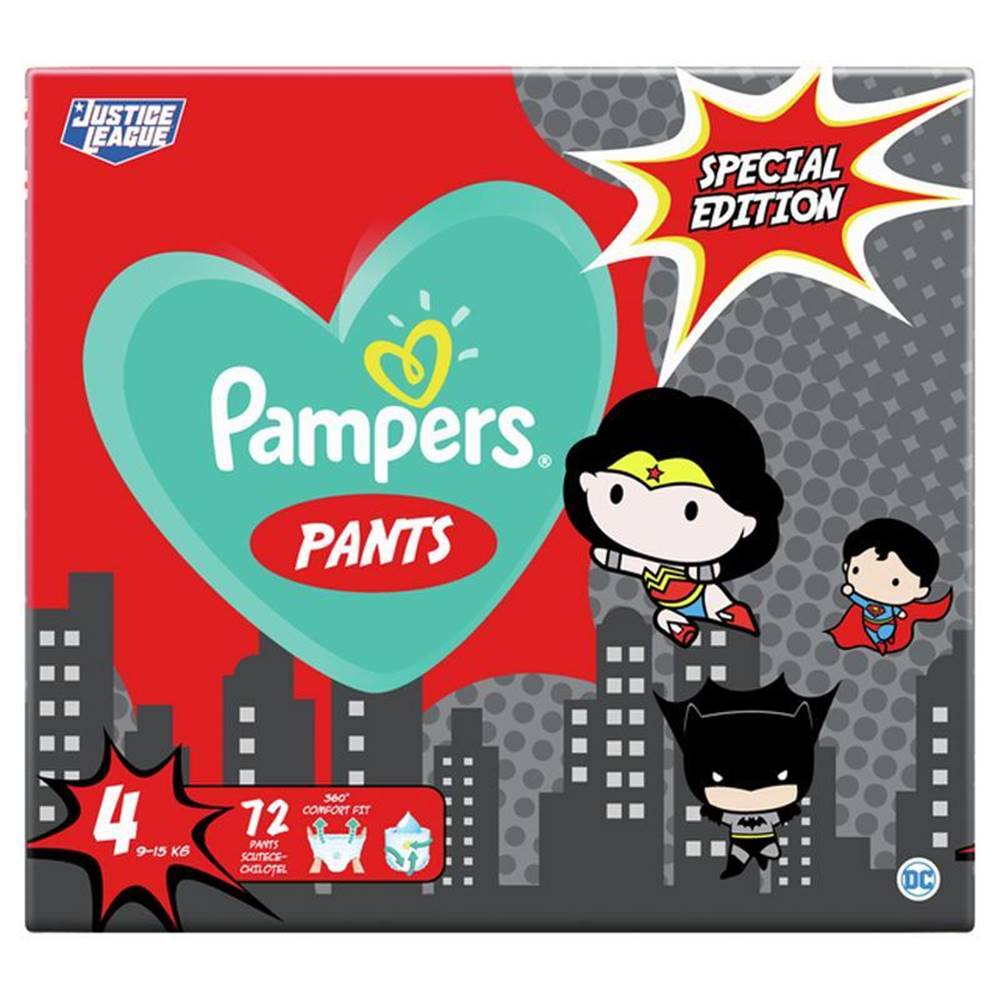 PAMPERS  Pants Nohavičky plienkové jednorazové 4 (9-15 kg) 72 ks - Warner Bros LTD, značky PAMPERS