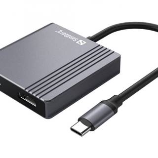 Sandberg  USB-C Dock, dokovací stanice 2xHDMI, USB-A 3.0, USB-C PD 100W, značky Sandberg