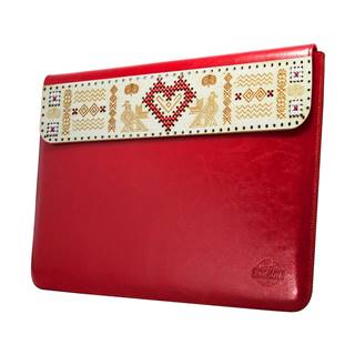 Kožené puzdro na notebook Folk srdce červené MacBook Pro 13 / Air 13