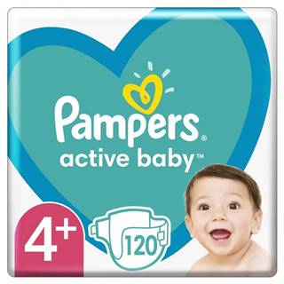 PAMPERS  Active Baby Plienky jednorazové 4+ (10-15 kg) 120 ks - MEGA PACK, značky PAMPERS