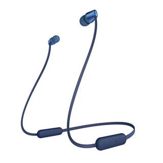 Sony  WIC310 bezdrátová Bluetooth sluchátka do uší, ovladač s mikrofonem, modrá, značky Sony