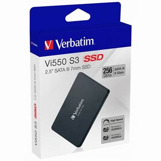 Interný disk SSD Verbatim SATA III, 256GB, GB, Vi550, 49351, 560 MB/s-R, 460 MB/s-W