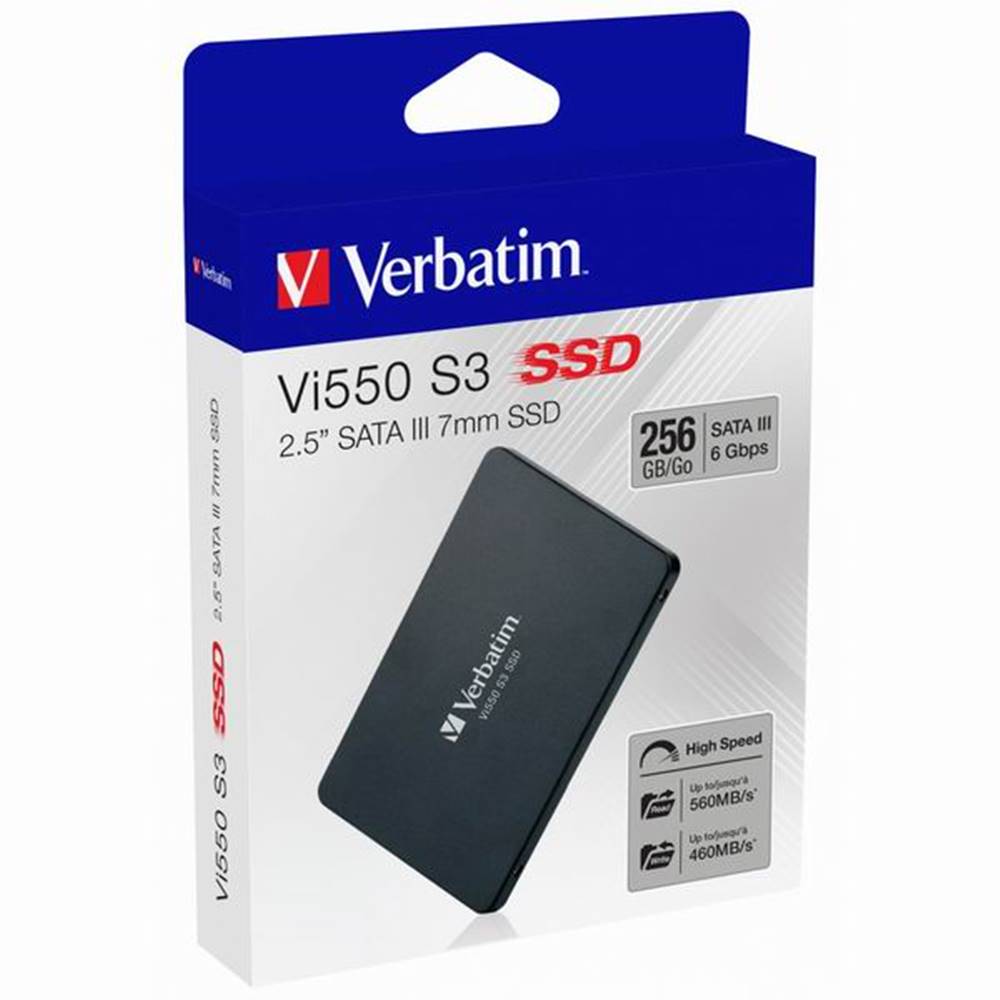 Verbatim Interný disk SSD  SATA III, 256GB, GB, Vi550, 49351, 560 MB/s-R, 460 MB/s-W, značky Verbatim