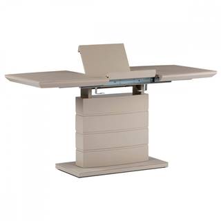AUTRONIC HT-420 CAP Jedálenský stôl 110+40x80 cm, sklo 4 mm cappuccino, MDF, cappuccino mat