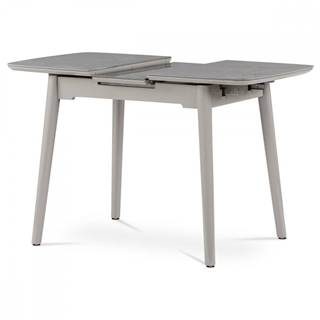 AUTRONIC  HT-400M GREY Jedálenský stôl 90+25x70 cm, keramická doska sivý mramor, masív, sivý vysoký lesk, značky AUTRONIC