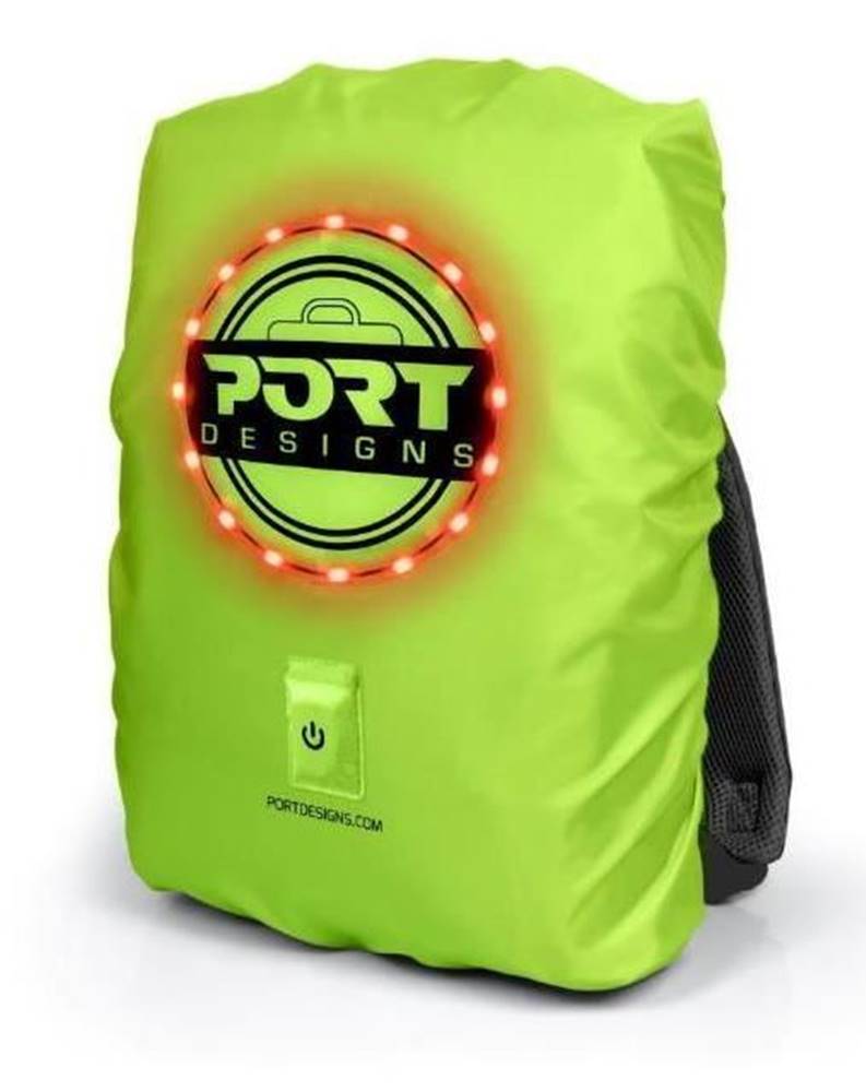PORT DESIGNS  VIZIBL univerzální pláštěnka na batoh s LED osvětlením, žlutá, značky PORT DESIGNS