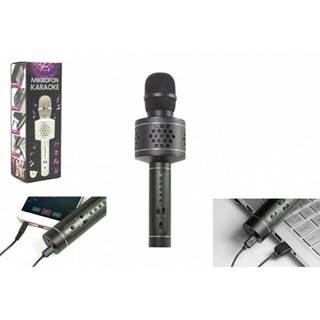 Teddies  Mikrofón karaoke Bluetooth, čierna, na batérie, s USB káblom, značky Teddies