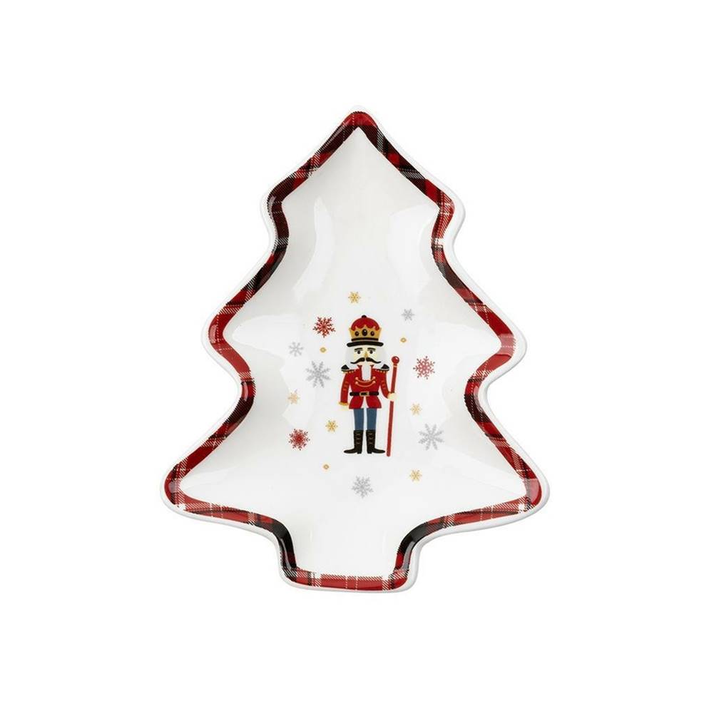 Florina  Porcelánový tanier Christmas 29 x 24 cm, červená, značky Florina