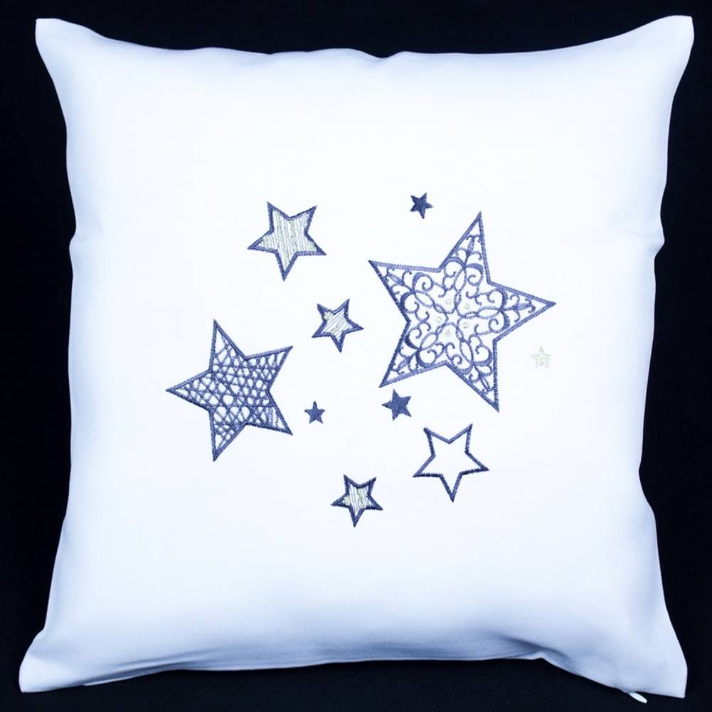 Orion Boma Trading Vianočná obliečka na vankúšik Blue stars, 40 x 40 cm, značky Orion
