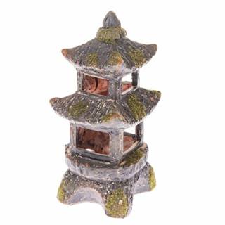 4Home Keramický svietnik na čajovú sviečku Pagoda, 9,5 x 19,5 x 9 cm, značky 4Home