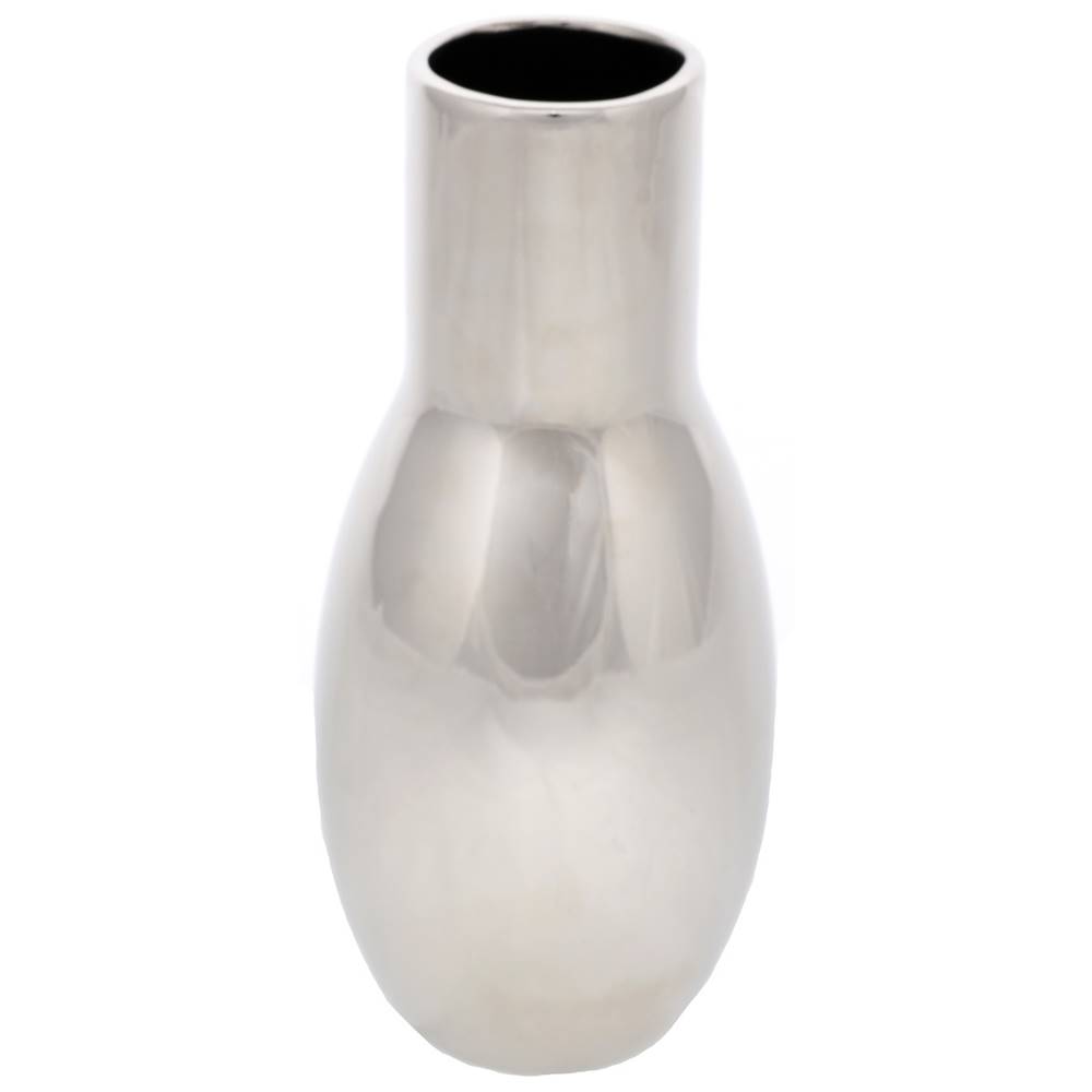 Metaform Keramická váza Belly, 9 x 21 x 9 cm, strieborná, značky Metaform