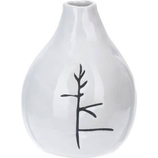 4Home Porcelánová váza Art s dekorom vetvičky, 11 x 14 cm, značky 4Home