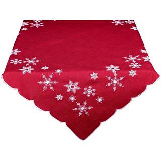 Forbyt Vianočný obrus Hviezdičky červená, 40 x 140 cm