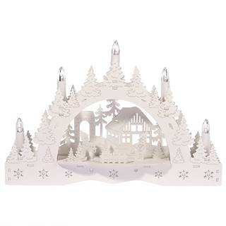 Le Toy Van Vianočný LED svietnik Zimná krajina, chalúpka a snehuliak, 35 x 23 x 7,5 cm, značky Le Toy Van