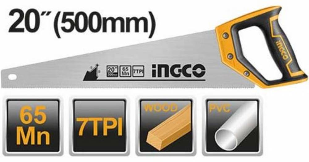INGCO Pílka na drevo a plast chvostová 500 mm, značky INGCO