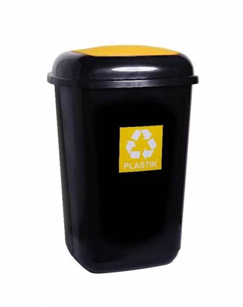 Kinekus Kôš na separovaný odpad plastový 45 l, QUATRO, žltý - plast, značky Kinekus